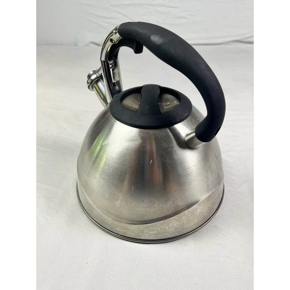 Masterclass Premium  Whistling Tea Kettle Bouilloire Sifflante 2.6 QT Gray Black